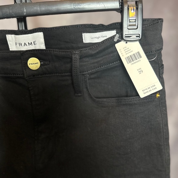NWT Frame Le High Flare Jean, Black, Size 29 - Picture 4 of 9